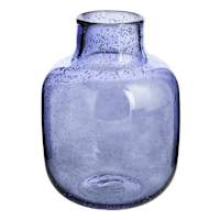 Ty Pennington Blue Glass Vase, 9"