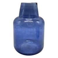 Ty Pennington Blue Glass Vase, 11"