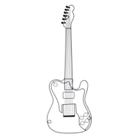 Electric Guitar Wall Decor, 11x31