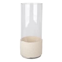 Ty Pennington Clear Glass Vase with Textured White Base