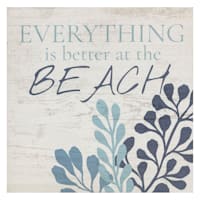 Ty Pennington Everything Is Better At The Beach Canvas Wall Sign, 12"