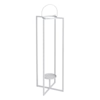 White Metal Lantern, 30"