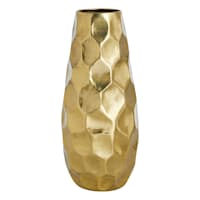 Gold Metal Floor Vase, 23"