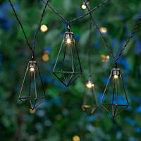 10-Count LED Black Plated Diamond String Light Set, Battery Operated