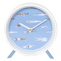 Ty Pennington Blue & White Round Table Clock