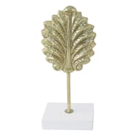 Providence Gold Leaf on Stand Table Decor, 11.2"