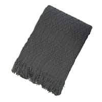 Beverly Grey Throw Blanket, 50x60