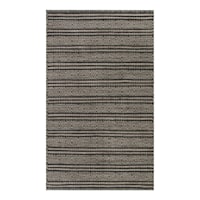 (B722) Honeybloom Kelly Charcoal Grey Flatweave Accent Rug, 3x5