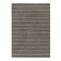 (B722) Honeybloom Kelly Charcoal Grey Flatweave Area Rug, 5x7