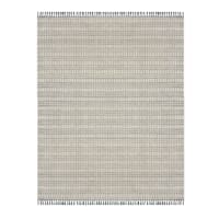 (B723) Crosby St. Lorre Neutral Flatweave Area Rug, 8x10