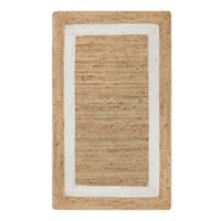 (B728) Providence Kinsey Natural Border Accent Rug, 3x5