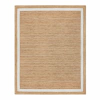 (B728) Providence Kinsey Natural Border Area Rug, 8x10