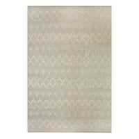 (B726) Honeybloom Denali Neutral Flatweave Area Rug, 5x7