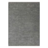(B731) Crosby St. Hollis Grey Woven Fringe Area Rug, 5x7