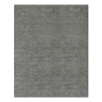 (B731) Crosby St. Hollis Grey Woven Fringe Area Rug, 8x10
