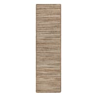 (B729) Ty Pennington Kensie Natural Striped Jute Runner, 2x7