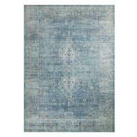 (B721) Found & Fable Alana Blue Medallion Area Rug, 5x7