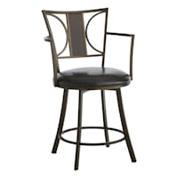 Providence Renata Oversized Faux Leather Counter Stool, 24"