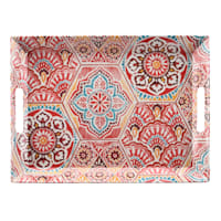 Warm Paisley Melamine Serving Tray, 15"