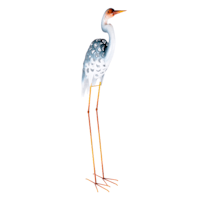 Blue Egret Outdoor Garden Statue, 15.5"