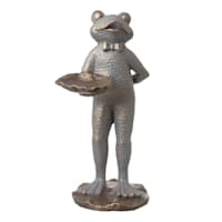 Standing Bowtie Frog Outdoor Garden Statue, 28.5"