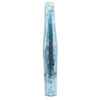 Multi-Colored Metal Mosaic Floor Vase, 36"