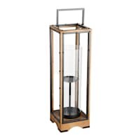 Metal & Wood Candle Holder, 30"