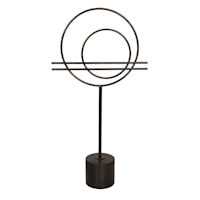 Circle with Stand Metal Decor, 29"
