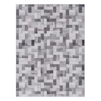 (D537) Crosby St. Nova Grey Printed Area Rug, 5x7
