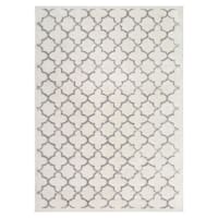 (B746) Elenor Ivory Geometric Area Rug, 5x7