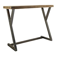 Wood & Metal Z-Side Console Table