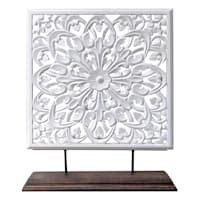Zaigham Carved Panel on Stand, 24x30