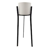 White Metal Flower Planter Stand, Medium