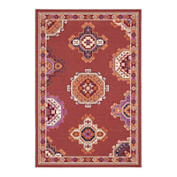 (D538) Ligonberry Multicolor Area Rug, 5x7