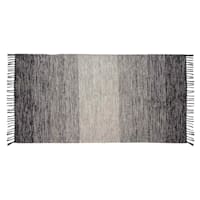 (D521) Honeybloom Grey Ombre Fringe Runner, 2x5
