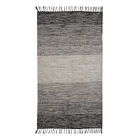 (D521) Honeybloom Grey Ombre Fringe Accent Rug, 3x5
