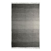 (D521) Honeybloom Grey Ombre Fringe Area Rug, 5x7