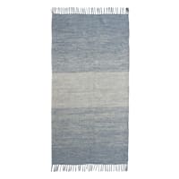 (D522) Blue Ombre Fringe Runner, 2x5