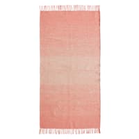 (D520) Coral Ombre Fringe Runner, 2x5