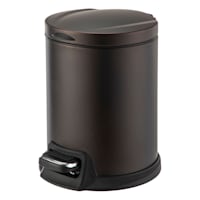 Brown Stainless Steel Pedal Trash Can, 5l