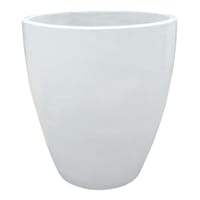 Powell White Ceramic Outdoor Planter, Medium
