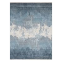 (B763) Ty Pennington Cypress Blue Ombre Area Rug, 8x10