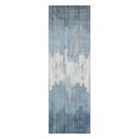 (B763) Ty Pennington Cypress Blue Ombre Runner, 2x7