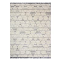 (C185) Tracey Boyd Elizabeth Grey Diamond Design Area Rug, 8x10