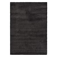 (C180) Parma Dark Grey Shag Accent Rug, 3x5