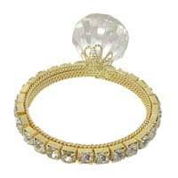 Gold Rhinestone Ring Ornament, 2"