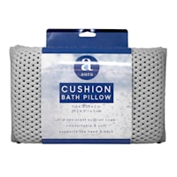 Grey Spa Bath Pillow with Flaps, 8x12