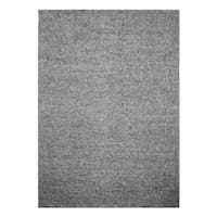 (B771) Crosby St. Gravel Grey Textured Area Rug, 5x7