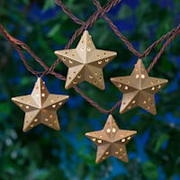 10-Count UL Gold Star String Light Set