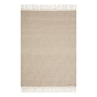(B778) Noe Beige Diamond Design Area Rug, 5x7